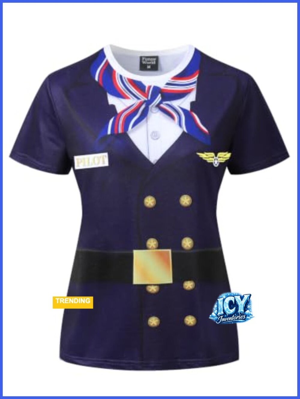 Women's Novelty Captain Graphic Tee Short Sleeve Crew Neck Polyester Yacht
